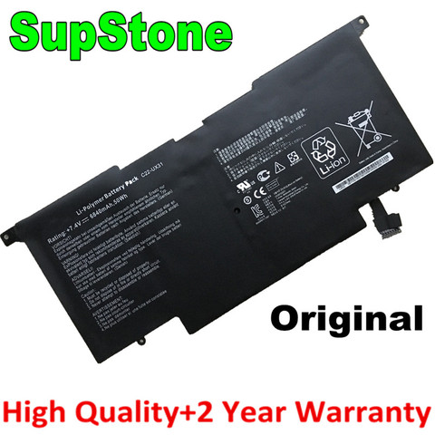 SupStone Original C22-UX31 C23-UX31 Laptop Battery For Asus Zenbook UX31E UX31E-DH72 UX31A Ultrabook UX31A-R4004H BX31E BX31A ► Photo 1/6