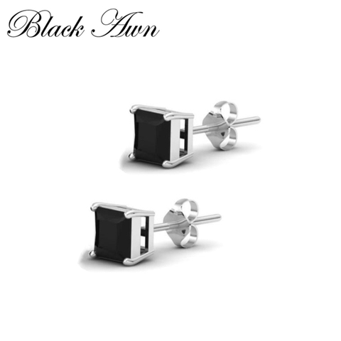   New Classic 925 Sterling Silver Earrings Cute Stud Earrings for Women Silver 925 Jewelry Square Boucles d'oreilles I184 ► Photo 1/6