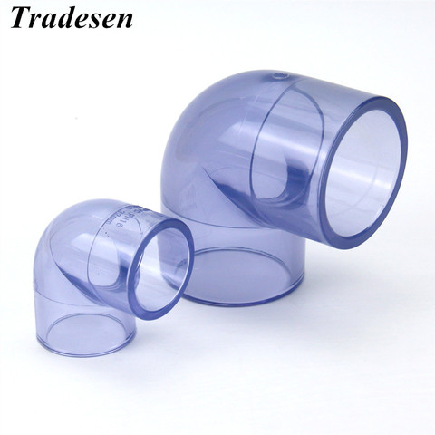 1pc 20mm-63mm Transparent UPVC Connector PVC Elbow Joints Aquarium Fish Tank DIY Tools Garden Irrigation Water Pipe Connectors ► Photo 1/5