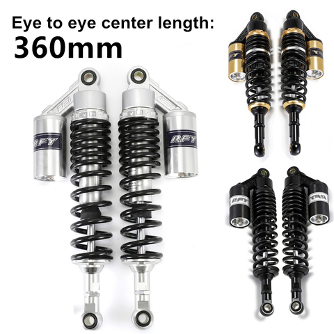 360mm 14.17 inch Motorcycle Rear Air Shock Absorbers Suspension For Dirt Bike Motor ATV Quad D30 ► Photo 1/6