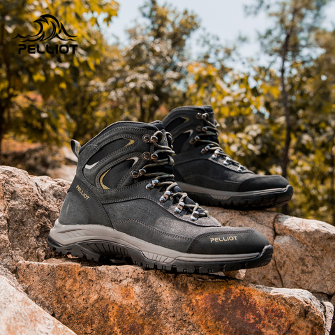 Pelliot Men Winter Tactics Boots Waterproof Leather Sneakers trekking Warm women Boots mountain Hiking Boots Work hunting Shoes ► Photo 1/6