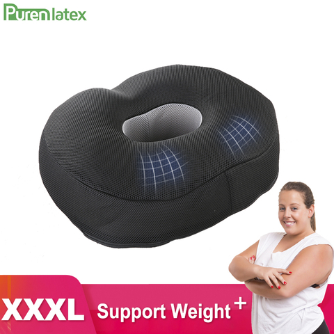 Purenlatex Latex Seat Cushion Large Size for Hemorrhoids Treat Orthopedic Pillow with Post Natal Sciatica and Coccyx Surgery ► Photo 1/6