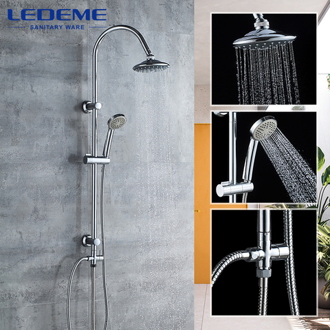 LEDEME Bathroom Shower Faucet Set Rainfall Shower Head Tub Spout Faucets Single Handle Mixer Tap Bath Shower L2412 ► Photo 1/6