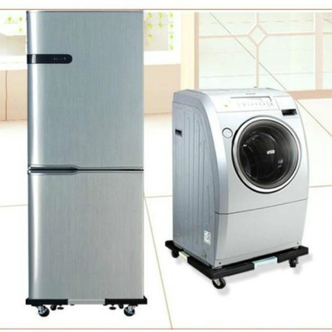 Stainless steel multi-function refrigerator storage rack mobile telescopic washing machine adjustable kitchen rack WJ10227 ► Photo 1/5
