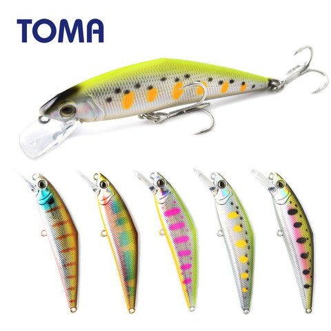 TOMA Minnow Fishing Lure 85mm 15g Floating Minnow Wobbler Hard Lure 0.5-1.5m Bass Pike peche isca artificial Bait Tackle ► Photo 1/6