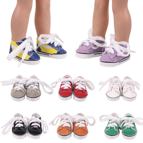 5.5*3.2 Cm Doll Mini Canvas Shoes For 14.5 Inch Wellie Wisher American EXO Russian BJD Clothes Accessories,Generation,Girl's Toy ► Photo 1/6