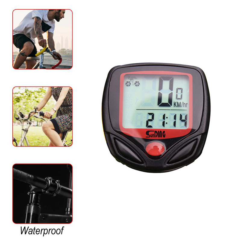 Waterproof LCD Odometer Speedometer Computer Odometer Bike Bike Velocímetro 