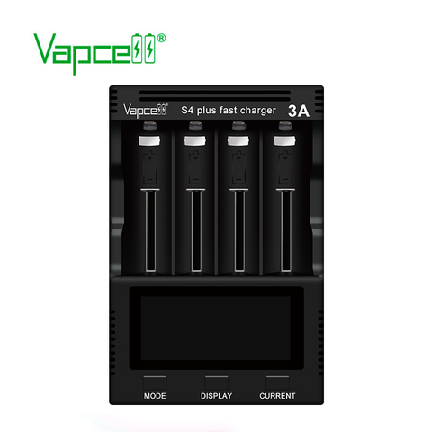 New upgrade version Vapcell S4 plus fast charger 3A 4 slot total 12a discharger/capacity test/repiar for li ion battery charger ► Photo 1/6