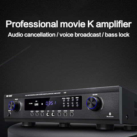 KYYSLB 900W 8-16ohm K60 High-power Household K Song Hifi Fever AV Amplifier Subwoofer Bluetooth Audio Cancellation Amplifier ► Photo 1/6