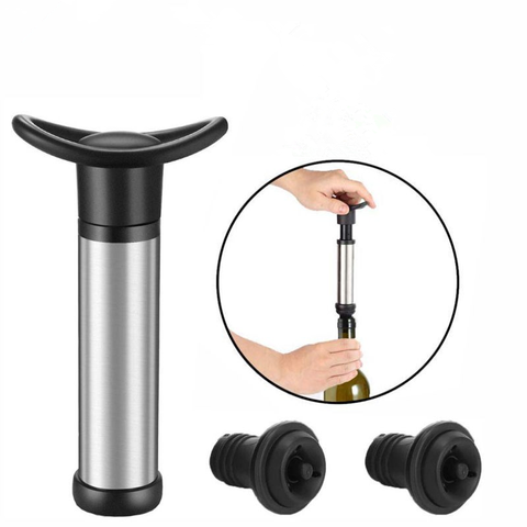 Convenient Reusable Vacuum Stoppers With Pump Vacuum Empty Cap Pump Rubber Wine Bottle Caps For Bar Accessories ► Photo 1/6