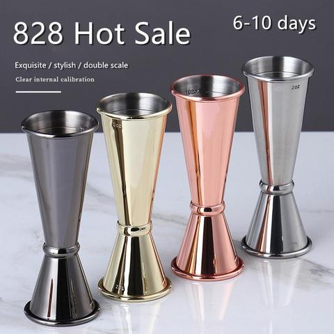 Stainless Steel Double Shaker Measure Cup 30ml/60ml Bar Wine Jigger Liquo Measuring Tool Kitchen Drink Cups Gadgets Bar Tools ► Photo 1/6
