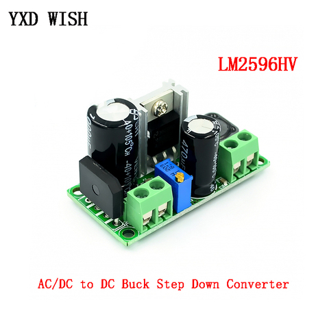 LM2596HV AC/DC to DC Buck Step Down Converter Module 3v 3.3V 5V 6V 9V 12V 15V 24V DC 5V-50V Adjustable Step-Down 3A Power Supply ► Photo 1/3