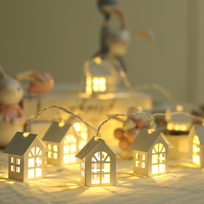 Led Garland Wood House String Light Room Decor String Lamp Wedding Party Holiday Fairy Lights Novelty Lamp Warm White ► Photo 1/6