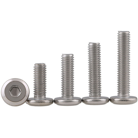 304 Stainless Steel Flat Head Hexagon Socket Bolt M6 M8 Furniture Screw Large Hex Socket Screw Chamfer Bolt 5PCS ► Photo 1/6