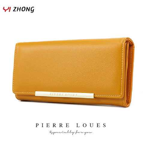 YIZHONG Leather Luxury Wallet for Women Many Departments Women Wallets Card Holder Purse Female Purses Long Clutch Carteras ► Photo 1/6