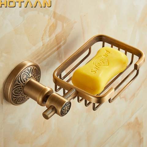 Solid Aluminium Wall Mounted Antique Brass Color Bathroom Soap Basket New Bath Soap Dish Holders Bathroom Products YT-14290 ► Photo 1/6