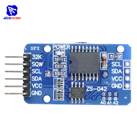 diymore DS3231 AT24C32 IIC High Precision RTC Real Time Clock Memory Module for Arduino without Battery ► Photo 1/6