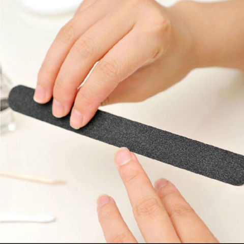 AACAR 1 Pc 100/180 Nail Files Black Double Sided Nail Art Manicure Sanding File Buffer Grits ► Photo 1/6