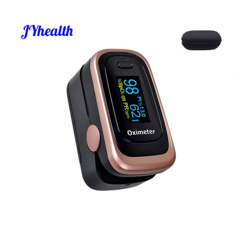 JYHealth Medical Finger Pulse Fingertip Oled Portable Oximeter SPO2 PR 8 hours sleep monitor Blood Oxygen Oximetro De Dedo case ► Photo 1/6