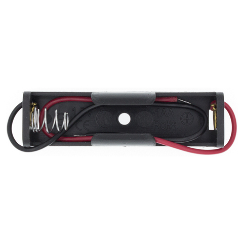 Plastic Standard Size AA/18650 Battery Holder Box Case Black With Wire Lead 3.7V/1.5V Clip ► Photo 1/6