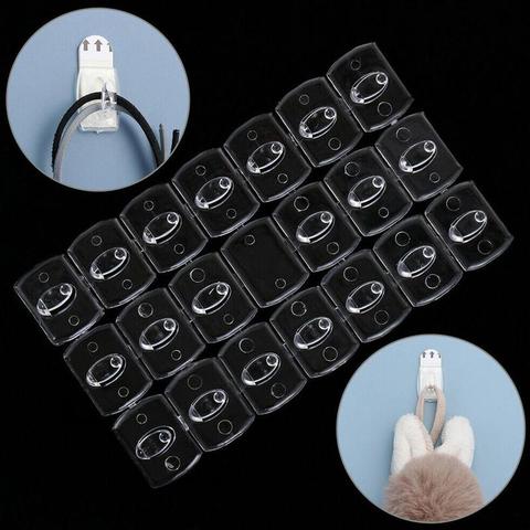 20pcs Small Size Transparent Removable Hook Strong Seamless Christmas Cable Clamp Adhesive Hook Kitchen Wall Bedroom Wall Rack ► Photo 1/6