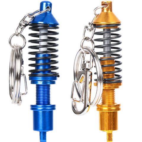 Universal Spring Car Tuning Part Shock Absorber Keyring Adjustable Alloy Car Interior Suspension Keychain Coilover ► Photo 1/6
