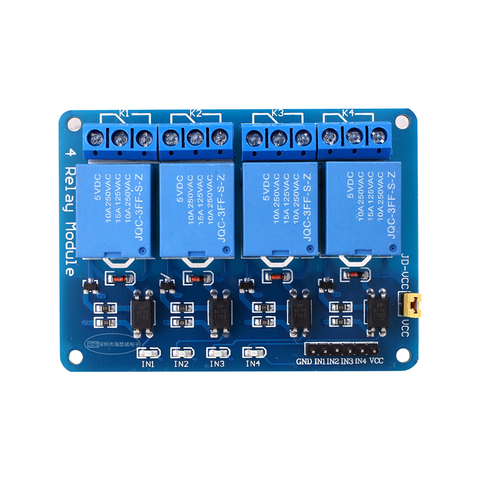 5V/12V/24V 4-Channel Relay Module Shield for Arduino ARM PIC AVR DSP Electronic 5V 4 Channel Relay.4 road 5V Relay Modul ► Photo 1/2