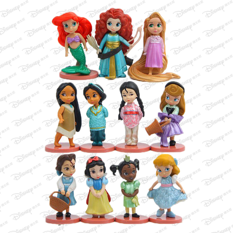 11pcs/set Disney Princesses Desktop Furnishing Articles Action Figures Toys Model White Snow Cinderella Decoration Children Gift ► Photo 1/3