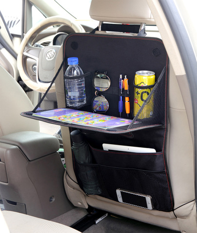 Car Seat Back Storage Bag Car Organizer Bag Foldable Dining Table Tray Travel Storage Bag Car Interior Accessories ► Photo 1/6