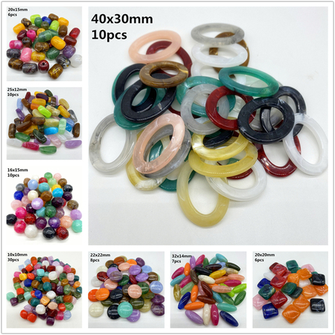 6/8/10/15/20/33mm Mix Color Imitation Stone Beads Loose Acrylic Spacer Beads For Jewelry Making DIY Earring Pendant Accessories ► Photo 1/6