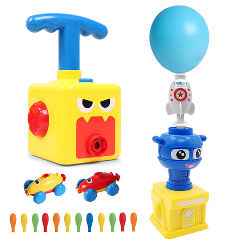 NEW Power Balloon Launch Tower Toy Puzzle Fun Education Inertia Air Power Balloon Car  Science Experimen Toy for Children Gift ► Photo 1/6