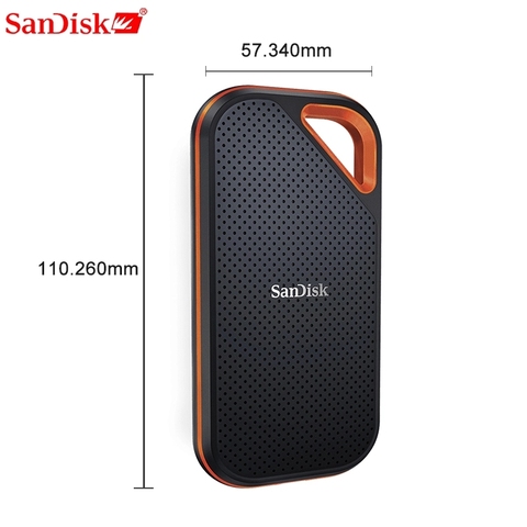 SanDisk Mobile hard drive 2T 1TB 500g Extreme PRO Portable External SSD Up to 1050MB/s USB-C USB 3.1 for Laptop camera or server ► Photo 1/6