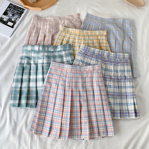 Types Of Plaid Skirts With Names/Trendy Plaid Skirts/Korean Plaid