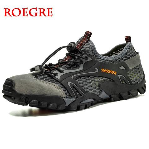 Summer Breathable Men Hiking Shoes Mesh Outdoor Men Sneakers Climbing Trekking Shoes Men Shoes Quick-dry Water Shoes Big Size 50 ► Photo 1/6