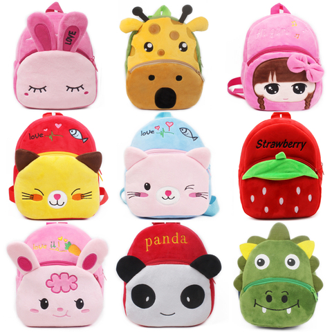 Fashion Children School Bags 3D Cartoon Print Plush Kids Backpack Kindergarten Boys and Girls School Bags Mini Backpack Book Bag ► Photo 1/6