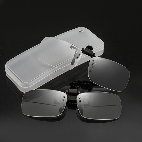 NONOR Unisex Clip On Reading Glasses magnifier Women Men Rimless Portable Presbyopia Glasses Clips Lens +1.0,+1.5,+2.0,+2.5,+3.0 ► Photo 1/6