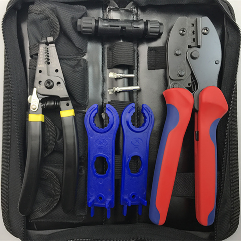 MC4 photovoltaic connector crimper terminal cold crimper solar terminal crimping tool set ► Photo 1/5