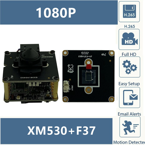 XM530AI+F37 IP Wireless WIFI Camera Module Board 1920*1080 25fps Mini Lens Support 128G Mini SD Card Two-Way Audio IRC P2P ► Photo 1/6