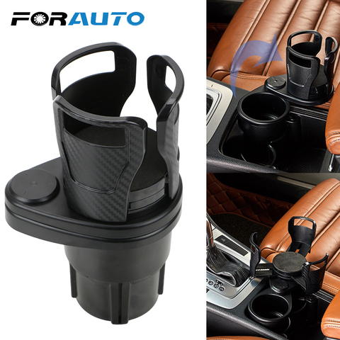 FORAUTO Car Dual Cup Holder Adjustable Cup Stand Sunglasses Phone Organizer Drinking Bottle Holder Bracket Car Styling ► Photo 1/6