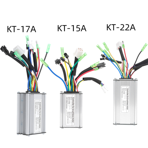 Electric Bicycle KT Controller 36V/48V 9 Tube Squarewave 15A/17A/22A Controller for E-bike 250W/350W/500W Motor Conversion Kit ► Photo 1/6