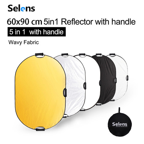 60x90cm Reflector Photography Light Diffuser Portable Camera Light Reflector with Carry Case Reflector For Photography 5 in 1 ► Photo 1/6