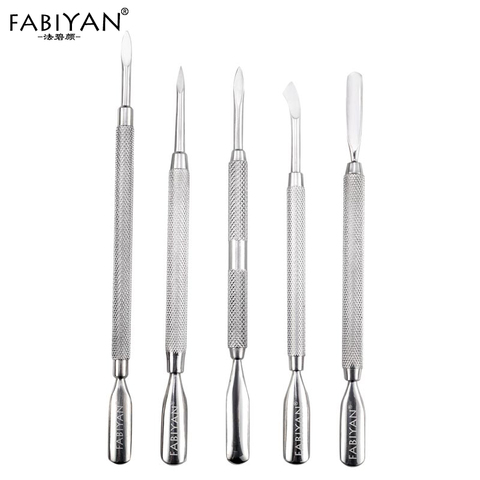 1PC Nail Art Cuticle Pusher Remover Stainless Steel 2 Ways Dead Skin Metal Manicure Pedicure Care Tools Finger Push Double Heads ► Photo 1/6