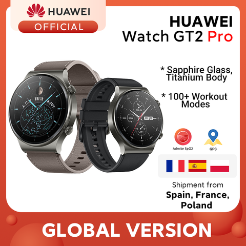 In stock Global Version HUAWEI Watch GT 2 pro SmartWatch 14 days Battery Life GPS Wireless Charging  Kirin A1 GT2 Pro ► Photo 1/6