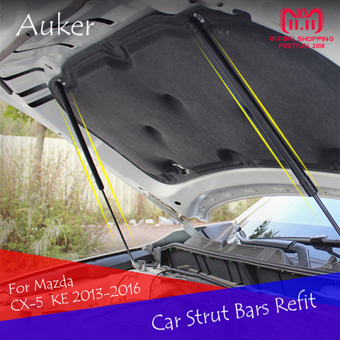 For Mazda CX-5 CX5 KE 1th 2013 2014 2015 2016 Bonnet Hood Supporting Rod Strut Bars Lift Spring Shock Bracket Car Styling 2pcs ► Photo 1/5