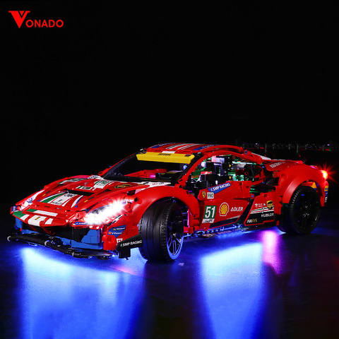 LED lighting set for lego 42125 Ferrari 488 GTE “AF Corse #51” (Only LED Light, No Block Kit) ► Photo 1/1