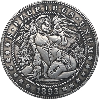Hobo Nickel  1893-S USA Morgan Dollar COIN COPY  Type 150 ► Photo 1/2