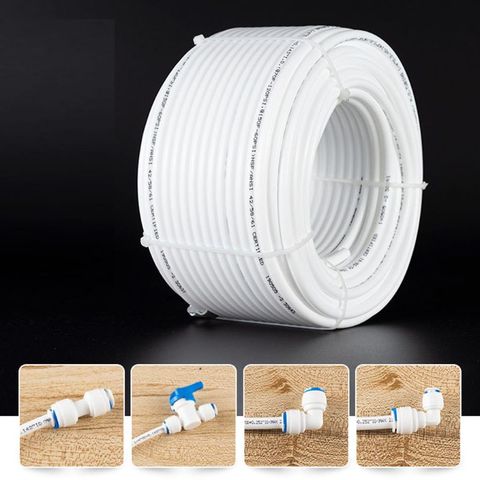 1/4 inch 20m/65.62ft White PE Pipe Flexible Tube Hose for RO Water Filter System Aquarium Revers Reverse Osmosis ► Photo 1/6