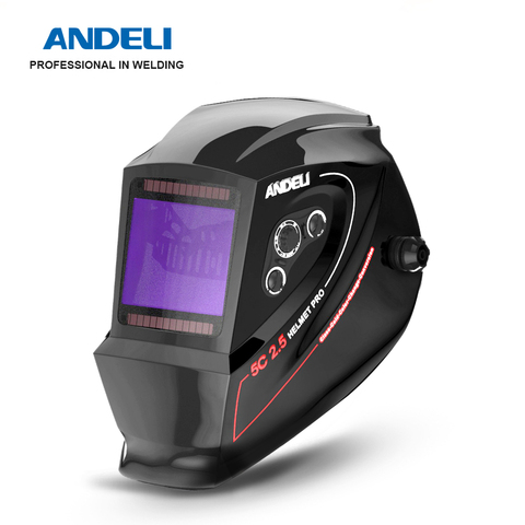 ANDELI Welding Helmet ADL-M1000H Large View True Color Solar Power Auto Darkening  Welding Mask for TIG MIG Arc Weld Grind Cut ► Photo 1/6