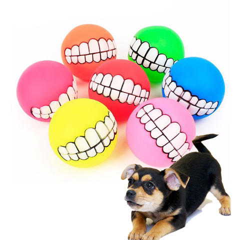 Funny Silicone Pet Dog Cat Toy Ball Chew Treat Holder Tooth Cleaning Squeak Toys Dog Puppy Training Interactive Pet Supplies ► Photo 1/1