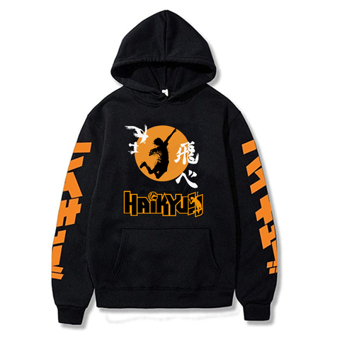 2022 Japan Anime Haikyuu Cosplay Hoodie Women Men Harajuku Sweatshirt Karasuno High School Pullover Hooded Jacket  Sportswear ► Photo 1/6